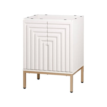 Rowan Geometric Modern Transitional 2-Shelf Bath Vanity Cabinet Only (Sink Basin Not Included)